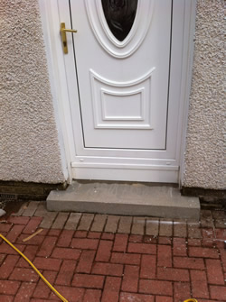 New granite doorsteps from Step by Step Granite Glasgow